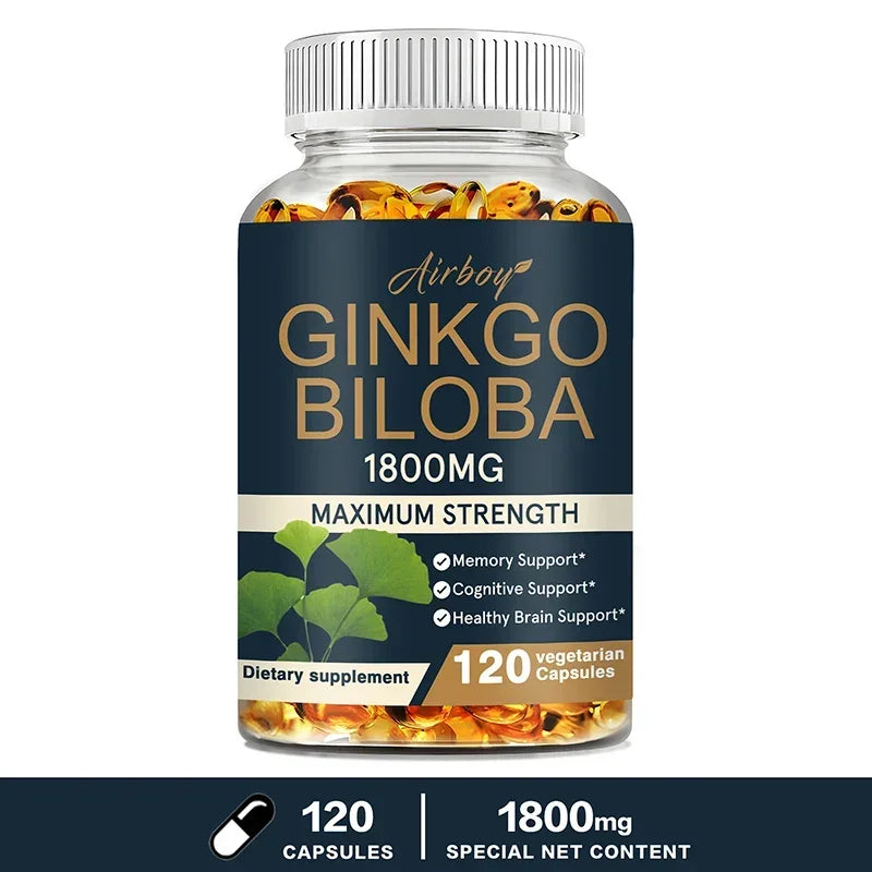 Ginkgo Biloba Brain Support Memory Focus Supplement