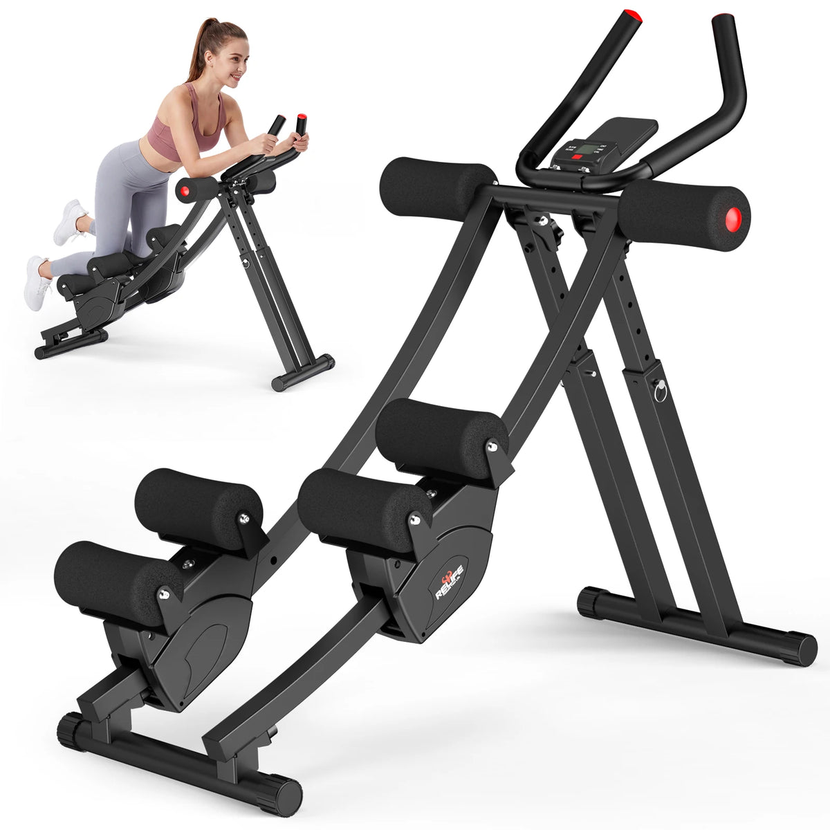 Relife Dual Track Foldable Adjustable Ab Core Trainer