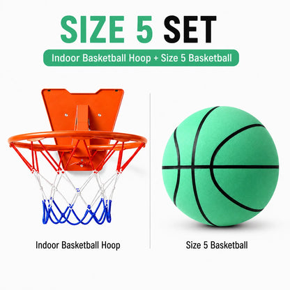 Silent Indoor Basketball Hoop Set Foam Training Ball