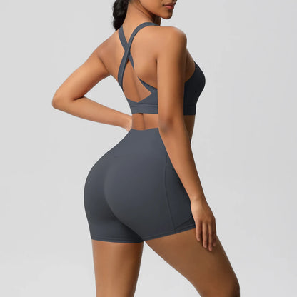 Women's 2-Piece Pocketed Yoga Gym Sportswear Set