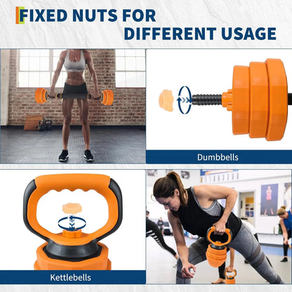 4 In 1 Adjustable Dumbbell Barbell Kettlebell Set