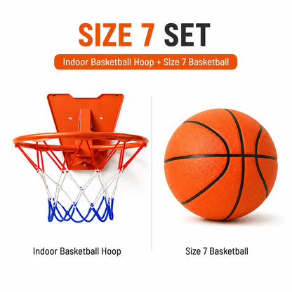 Silent Indoor Basketball Hoop Set Foam Training Ball