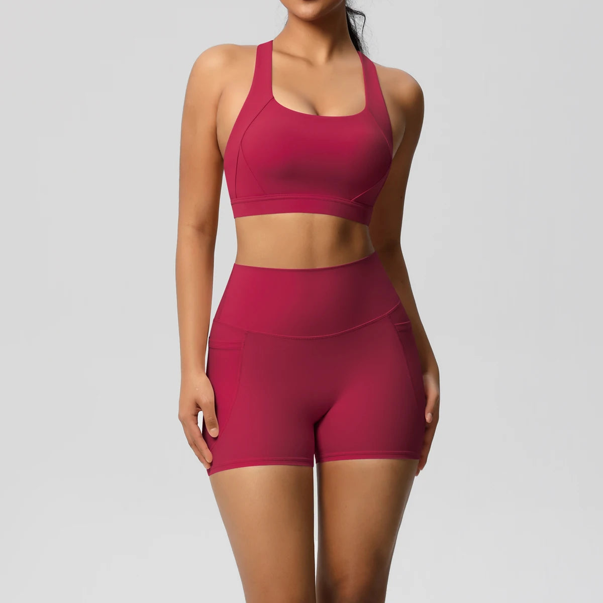 Women's 2-Piece Pocketed Yoga Gym Sportswear Set