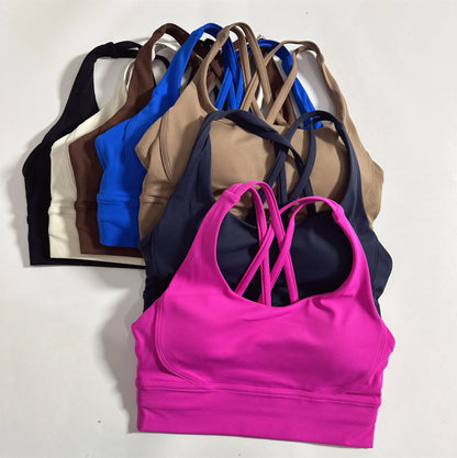 Women's Cross Back High Support Push Up Sports Bra