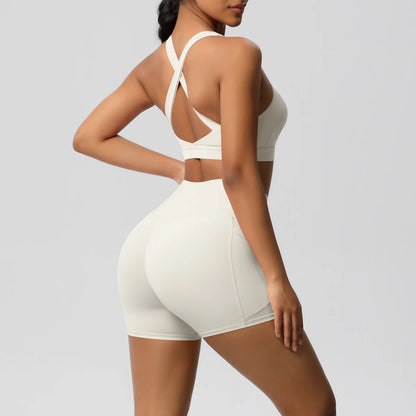 Women's 2-Piece Pocketed Yoga Gym Sportswear Set