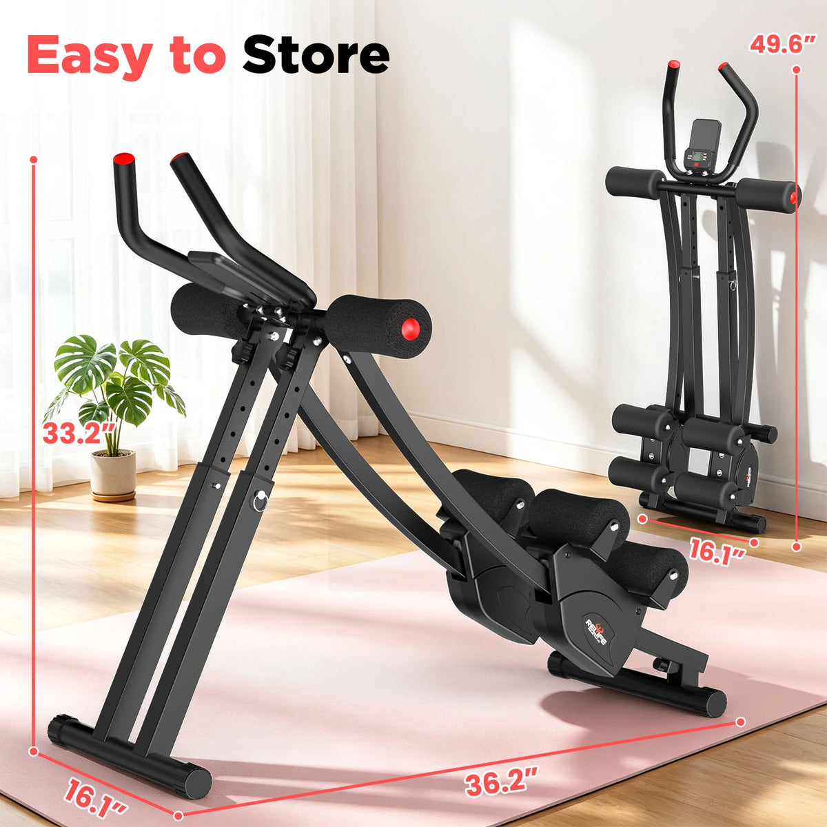 Relife Dual Track Foldable Adjustable Ab Core Trainer