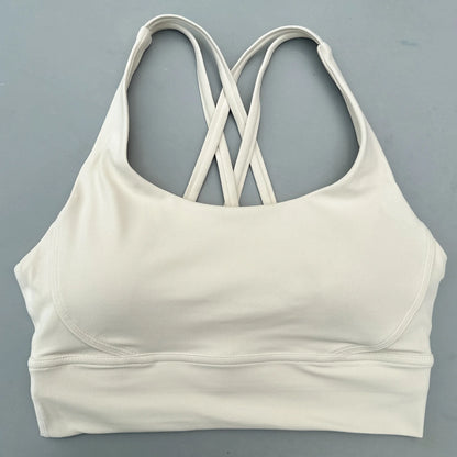 Women's Cross Back High Support Push Up Sports Bra