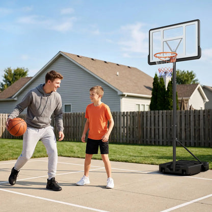 44 Inch Portable Basketball Hoop Adjustable Outdoor Goal System