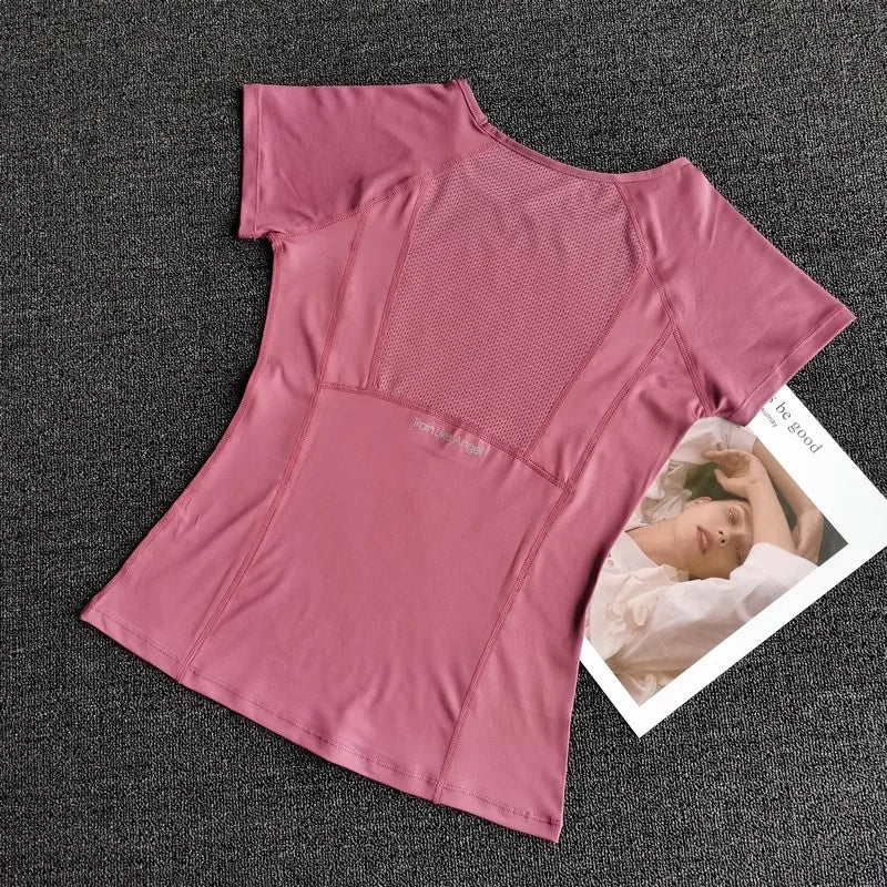 Women's Quick Dry Running Yoga Fitness Sports T-Shirt