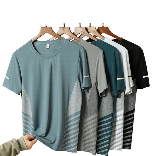 Men's Quick Dry Reflective Running Sports T-Shirt