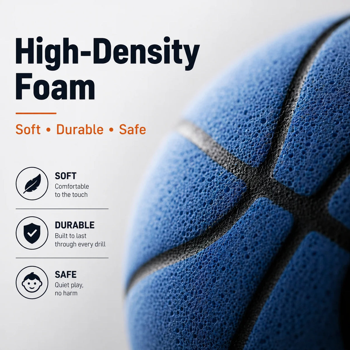 Silent Indoor Basketball Hoop Set Foam Training Ball