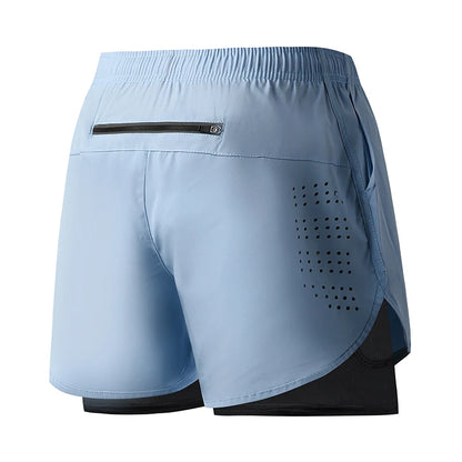 Men's Quick Dry Double Layer Running Workout Shorts