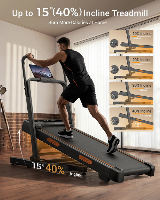 Folding Treadmill Automatic Incline Home Fitness