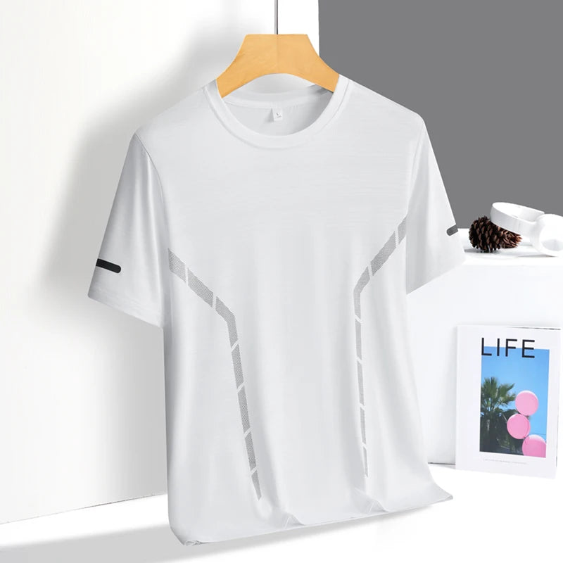 Men's Quick Dry Reflective Running Sports T-Shirt