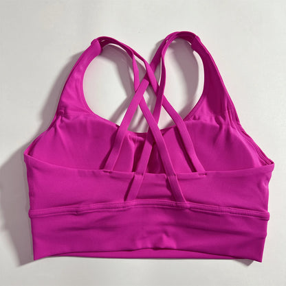 Women's Cross Back High Support Push Up Sports Bra