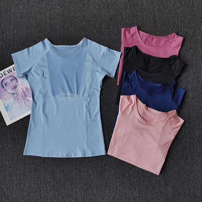 Women's Quick Dry Running Yoga Fitness Sports T-Shirt