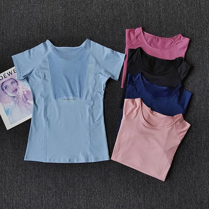 Women's Quick Dry Running Yoga Fitness Sports T-Shirt