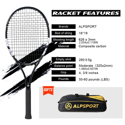 T800 18K Carbon Fiber Tennis Racket