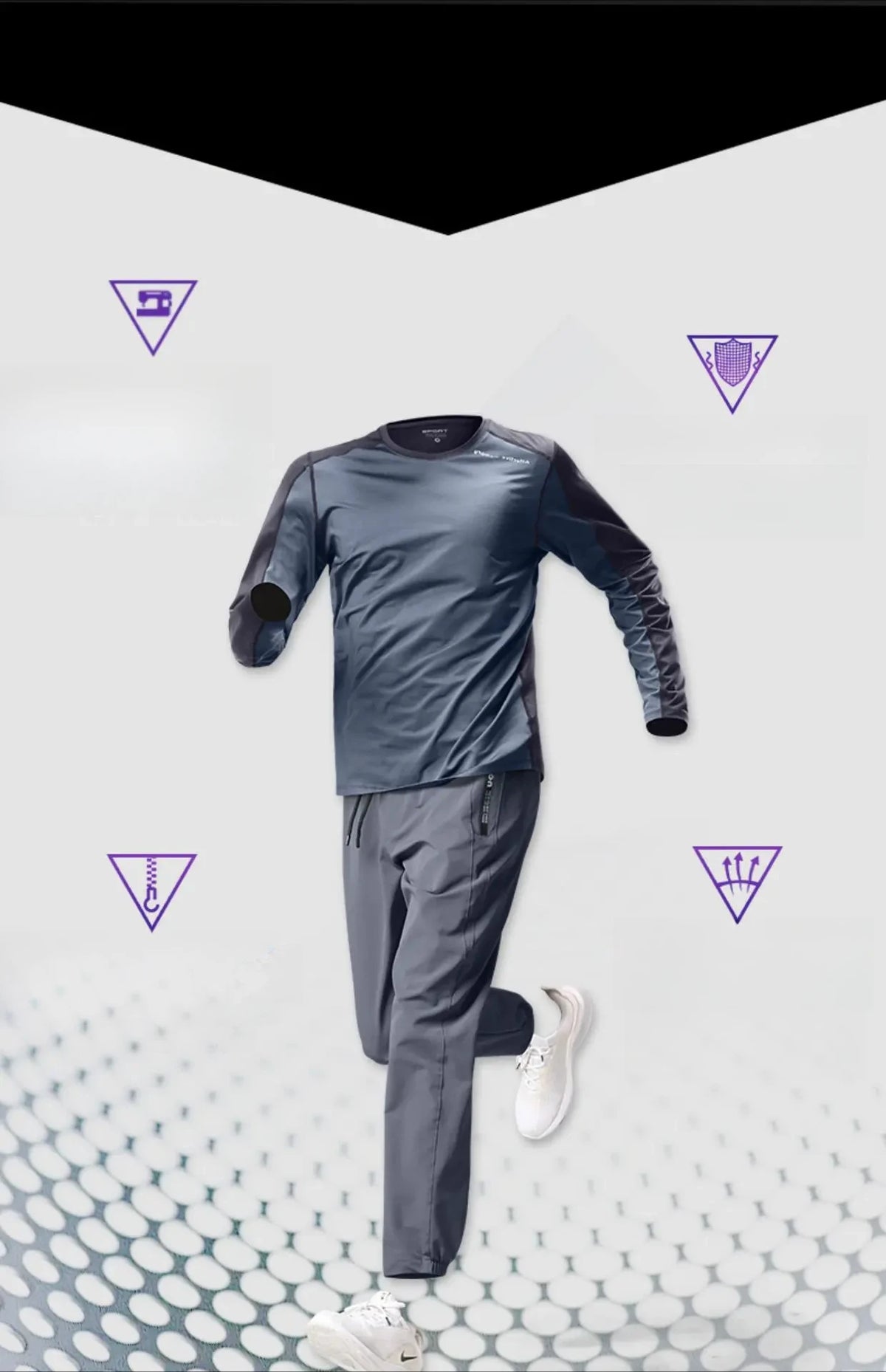 Men's Quick Dry Loose Fit Outdoor Training Suit