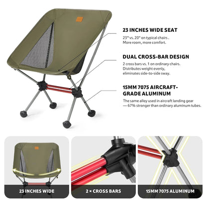 Ultralight Foldable Moon Camping Chair