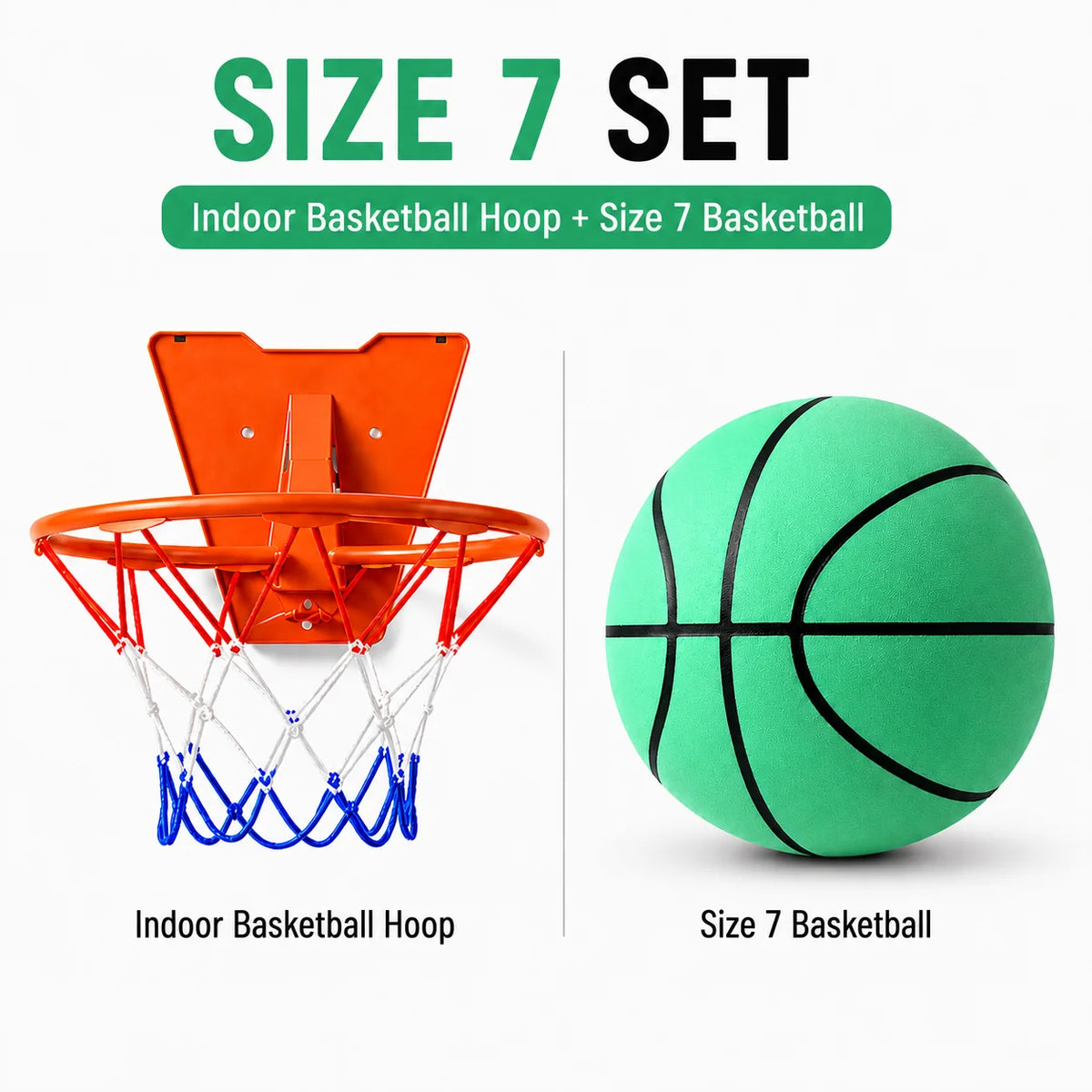 Silent Indoor Basketball Hoop Set Foam Training Ball