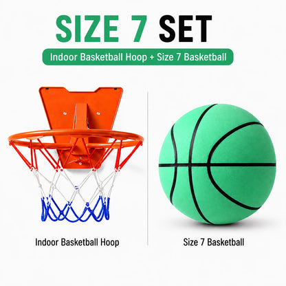 Silent Indoor Basketball Hoop Set Foam Training Ball
