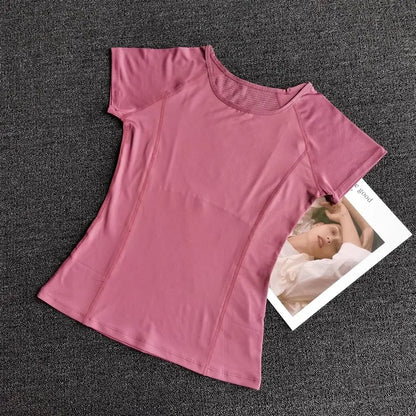 Women's Quick Dry Running Yoga Fitness Sports T-Shirt