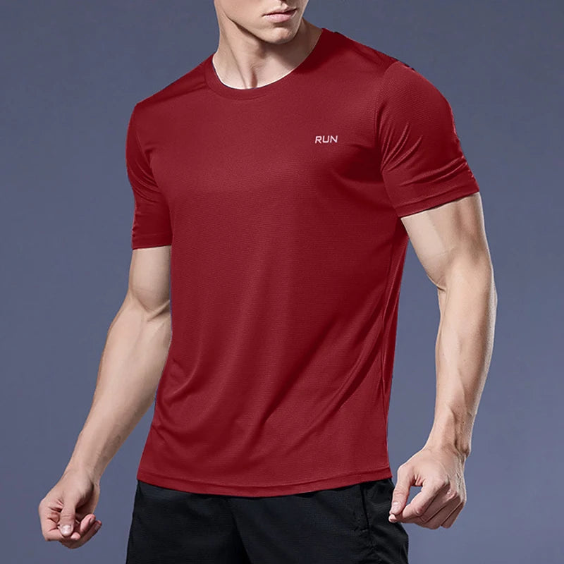 Men's Quick Dry Short Sleeve Running Fitness Shirt