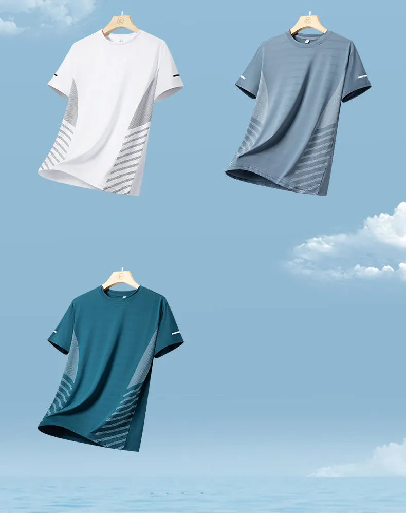 Men's Quick Dry Reflective Running Sports T-Shirt