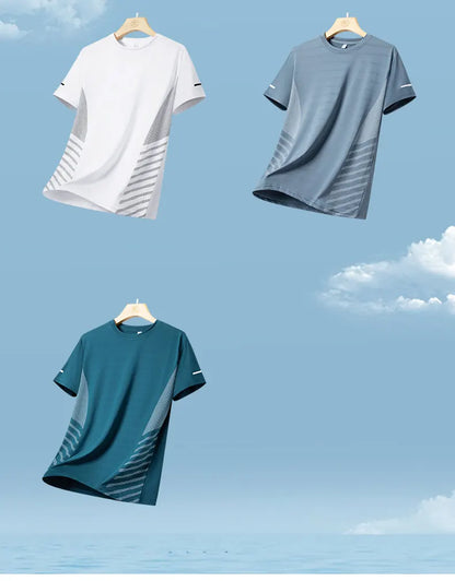 Men's Quick Dry Reflective Running Sports T-Shirt