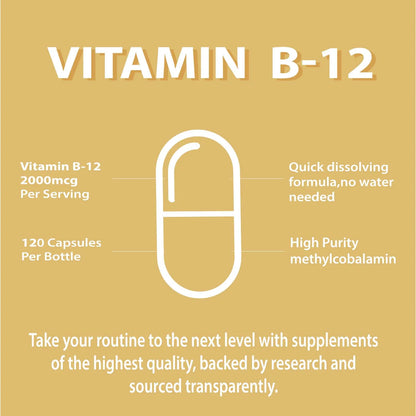 Vitamin B12 Methylcobalamin Capsules Daily Supplement