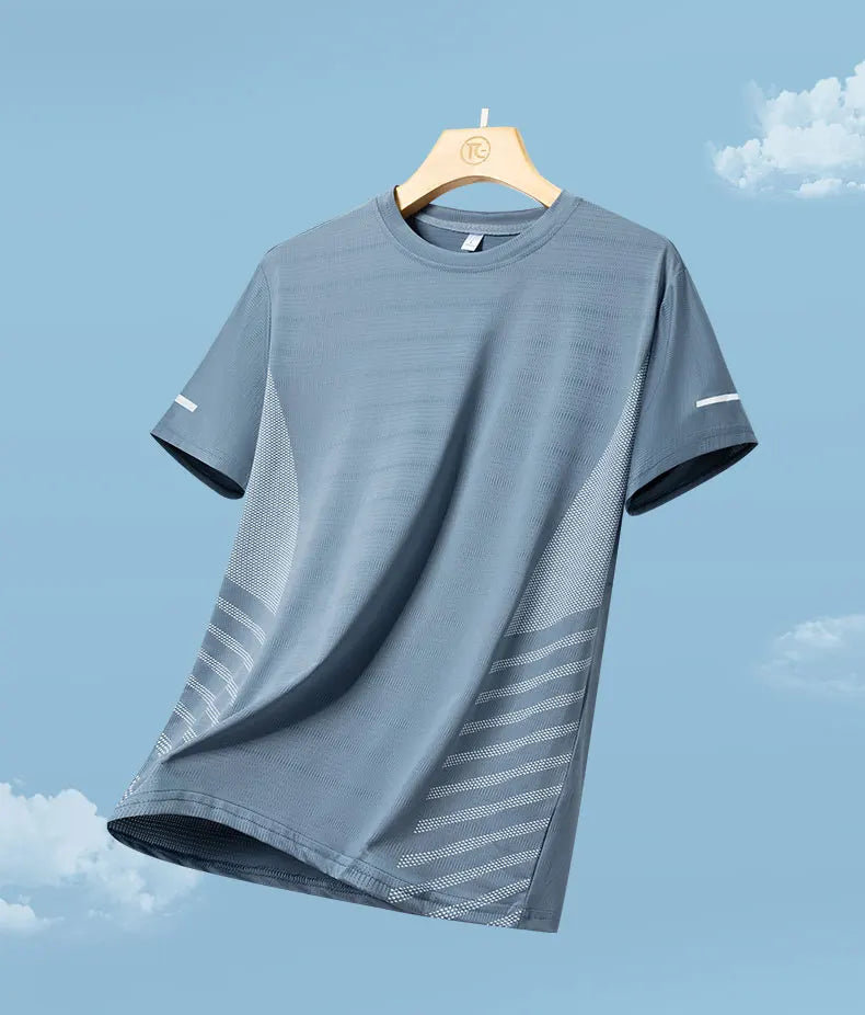 Men's Quick Dry Reflective Running Sports T-Shirt