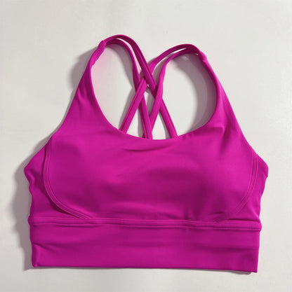 Women's Cross Back High Support Push Up Sports Bra