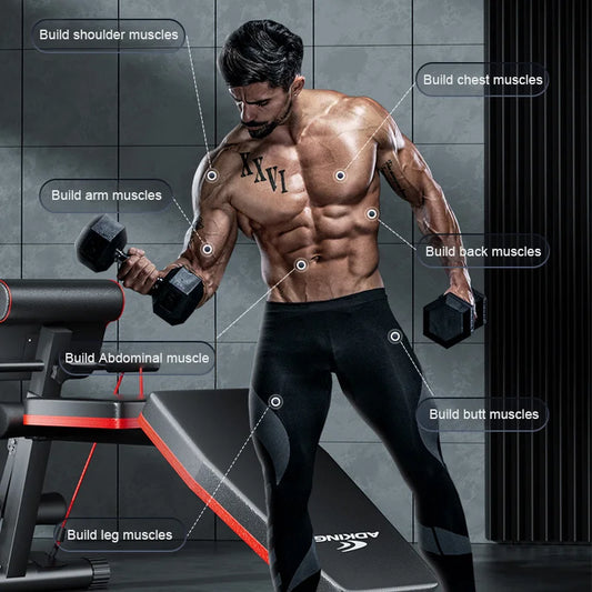 Fully Foldable Adjustable Multi Functional Fitness Exercise Bench