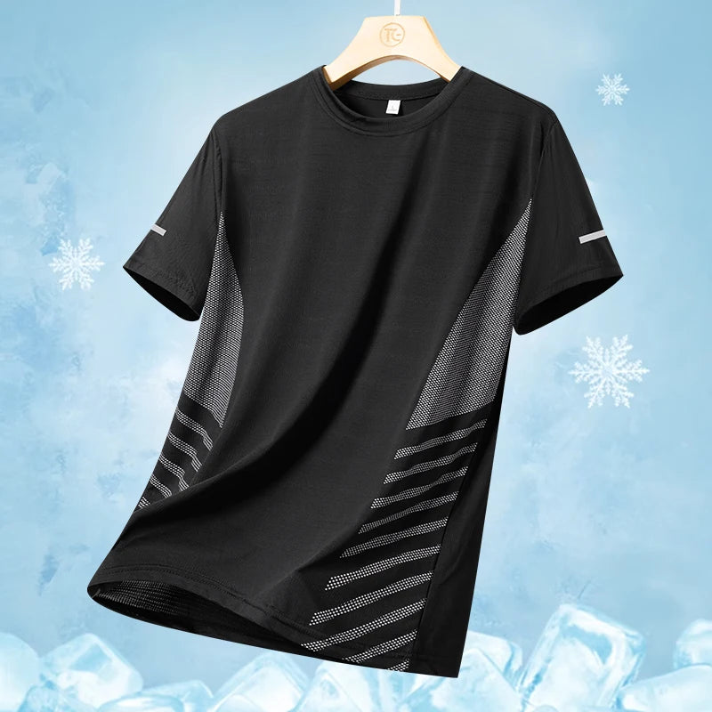 Men's Quick Dry Reflective Running Sports T-Shirt