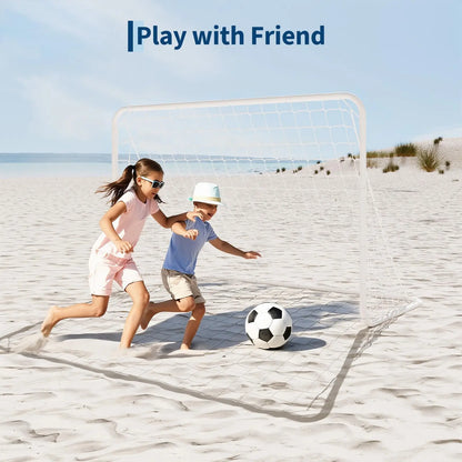 6x4ft Portable Foldable Soccer Goal Steel Frame Net