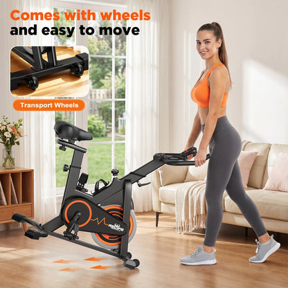 Stationary Indoor Cycling Bike Silent Belt Drive