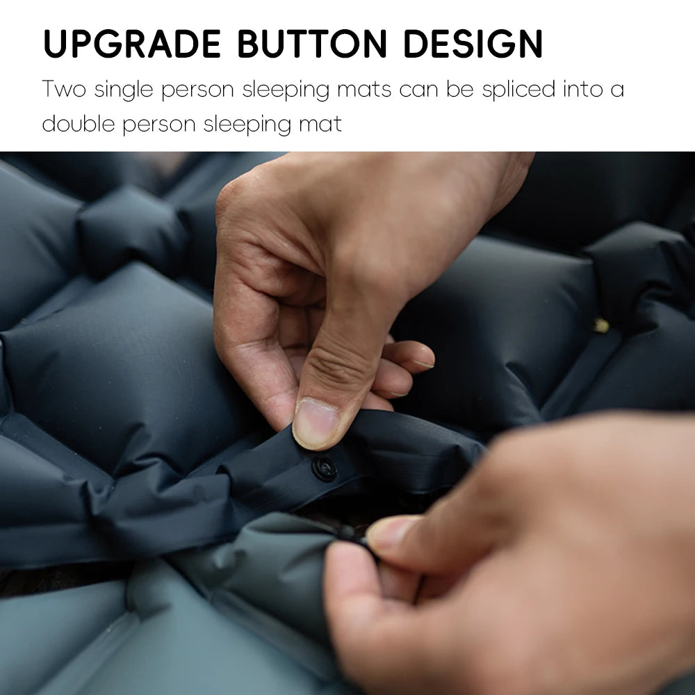 Inflatable Camping Sleeping Pad With Pillow