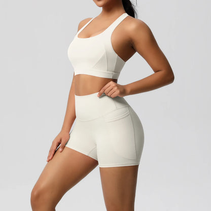 Women's 2-Piece Pocketed Yoga Gym Sportswear Set
