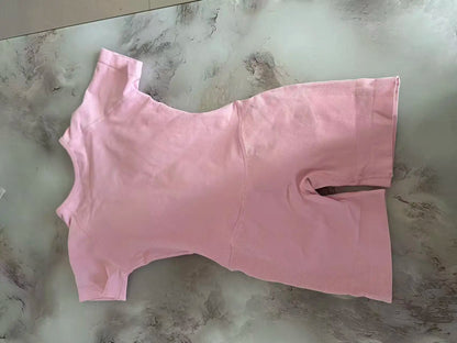 Women's Short Sleeve Backless Fitness Playsuit Activewear