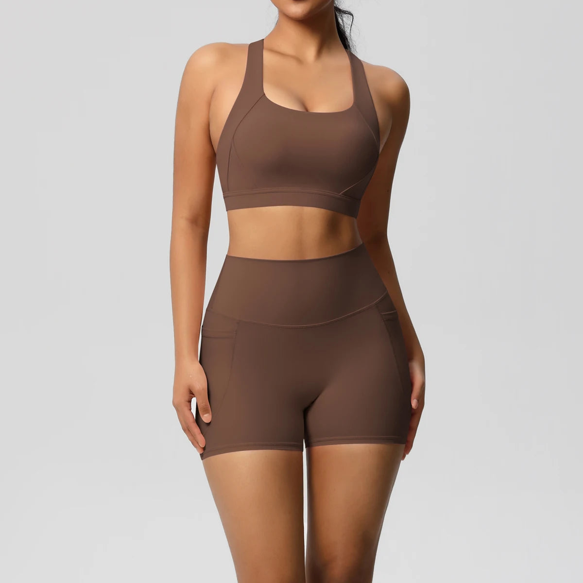 Women's 2-Piece Pocketed Yoga Gym Sportswear Set