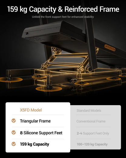 Folding Treadmill Automatic Incline Home Fitness
