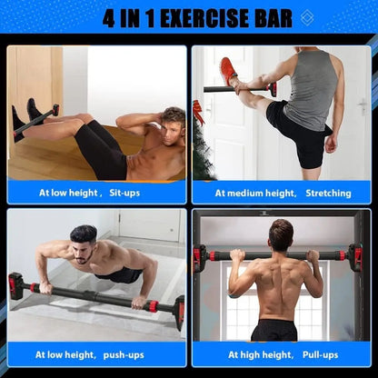Doorway Pull Up Bar Safety Lock Multi Exercise Trainer