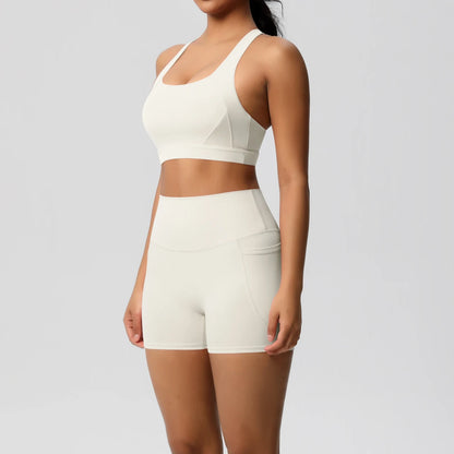 Women's 2-Piece Pocketed Yoga Gym Sportswear Set