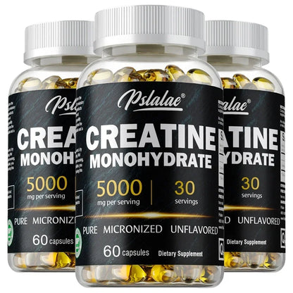 Creatine Monohydrate Capsules Muscle Strength Performance Support