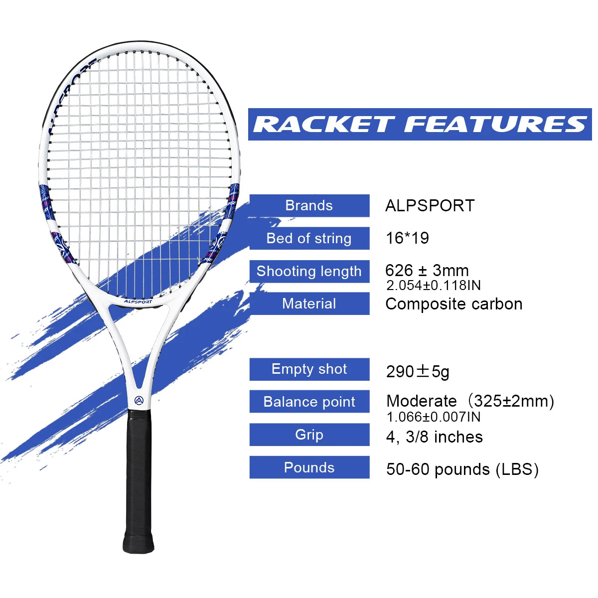 T800 18K Carbon Fiber Tennis Racket