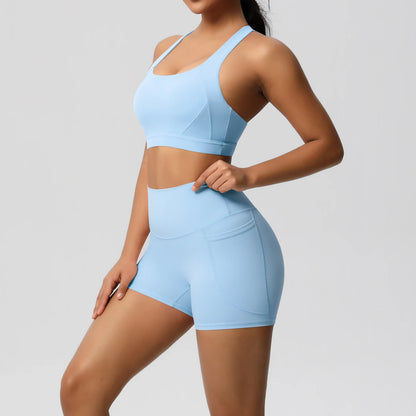 Women's 2-Piece Pocketed Yoga Gym Sportswear Set