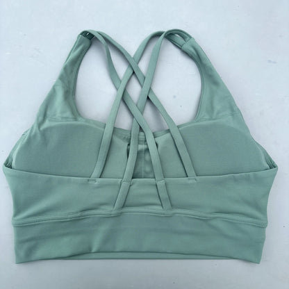 Women's Cross Back High Support Push Up Sports Bra