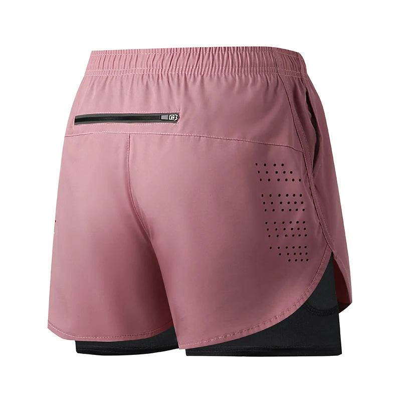 Men's Quick Dry Double Layer Running Workout Shorts