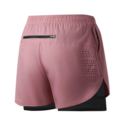 Men's Quick Dry Double Layer Running Workout Shorts